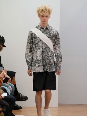 Comme Des Garcons Shirt 2023SS Runway Brett Westfall Graffiti Cut Out Shirt